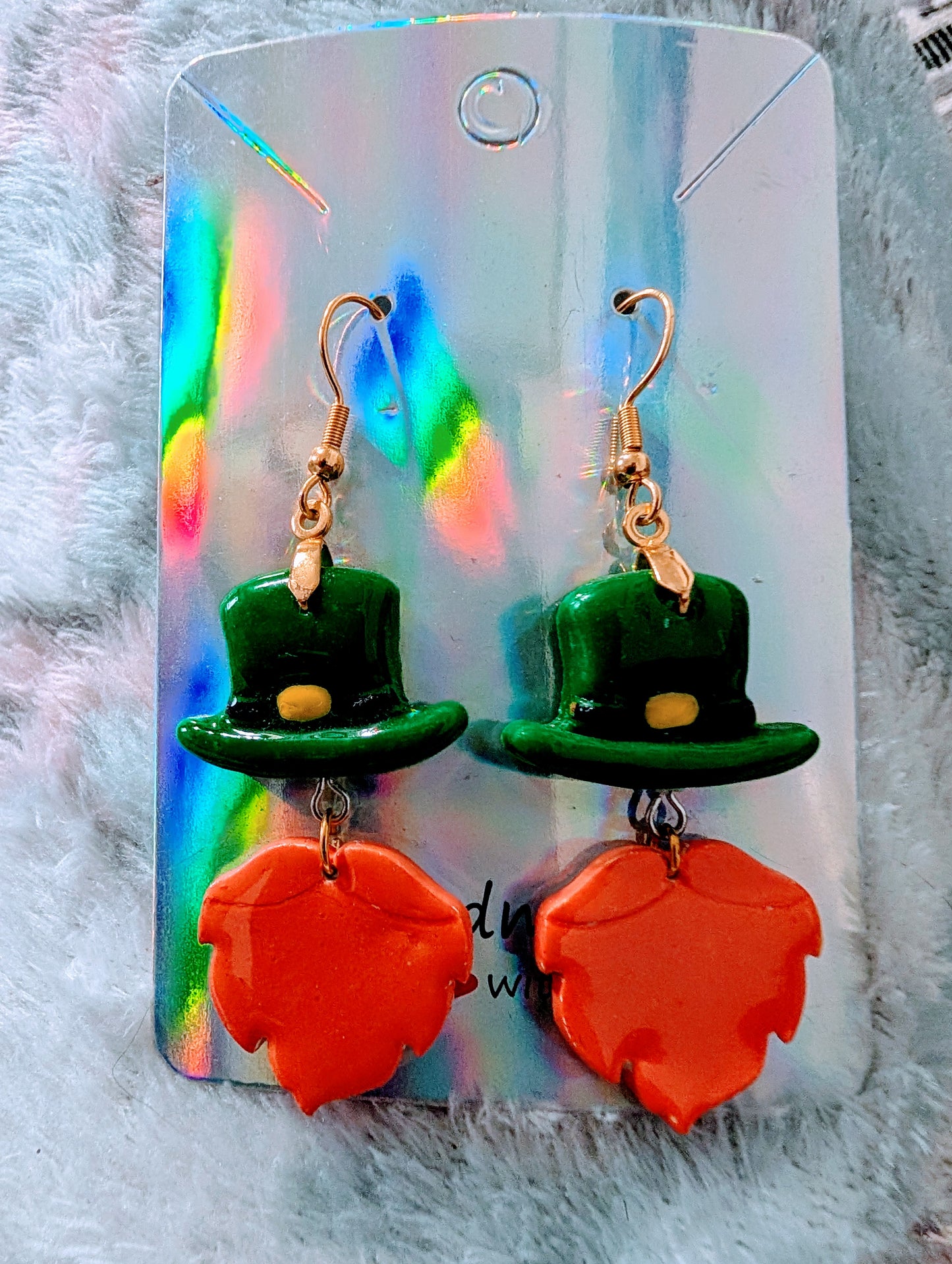 St. Patrick's Day polymer clay earrings collection