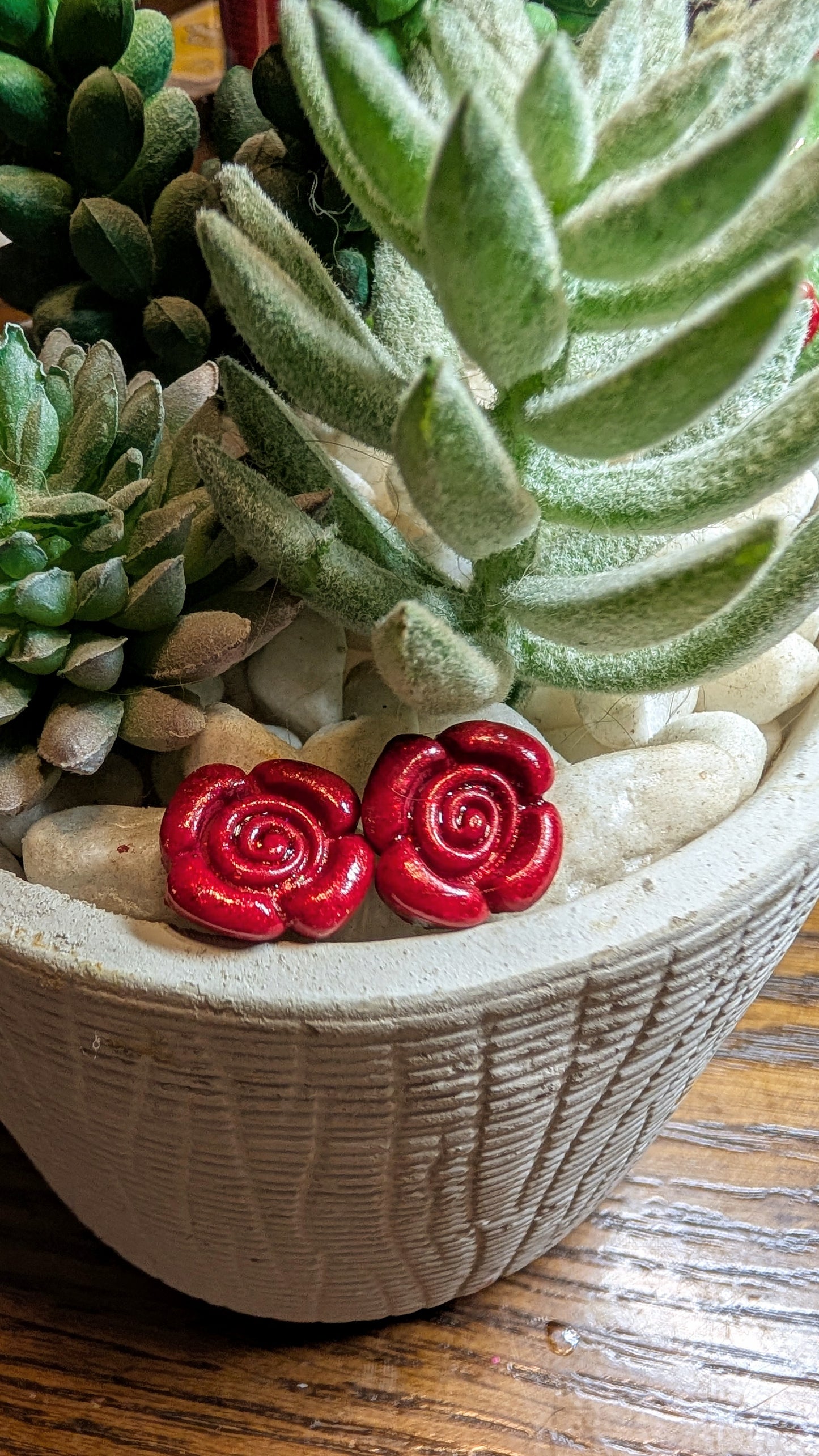 Valentine Polymer clay earrings