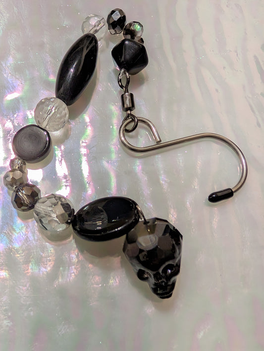 Glass skull suncatcher