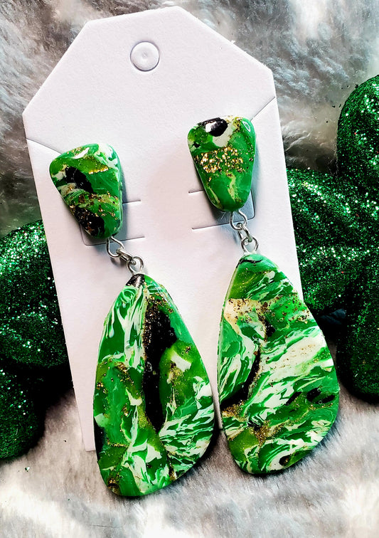 St. Patrick's Day polymer clay earrings collection