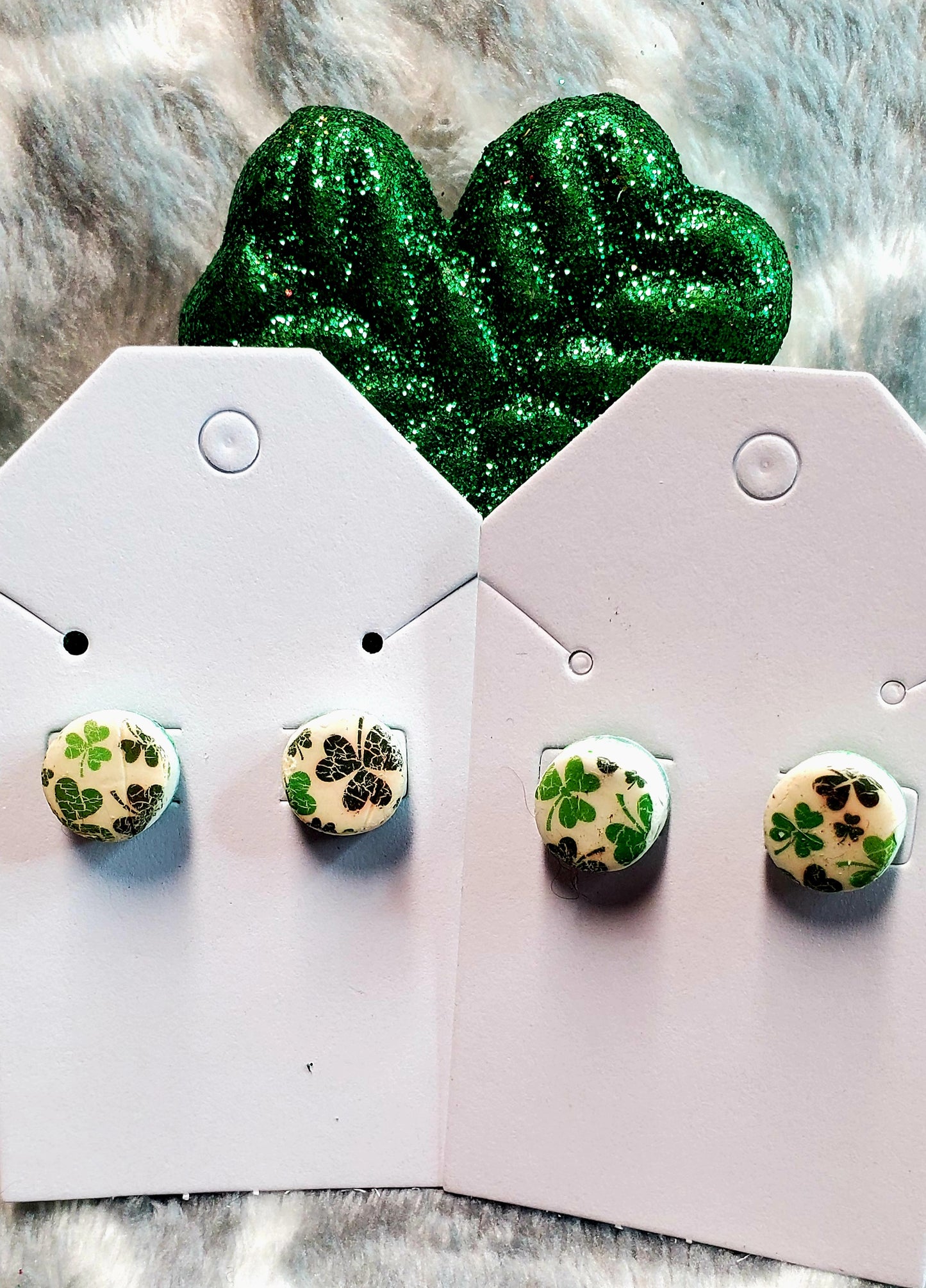 St. Patrick's Day polymer clay earrings collection