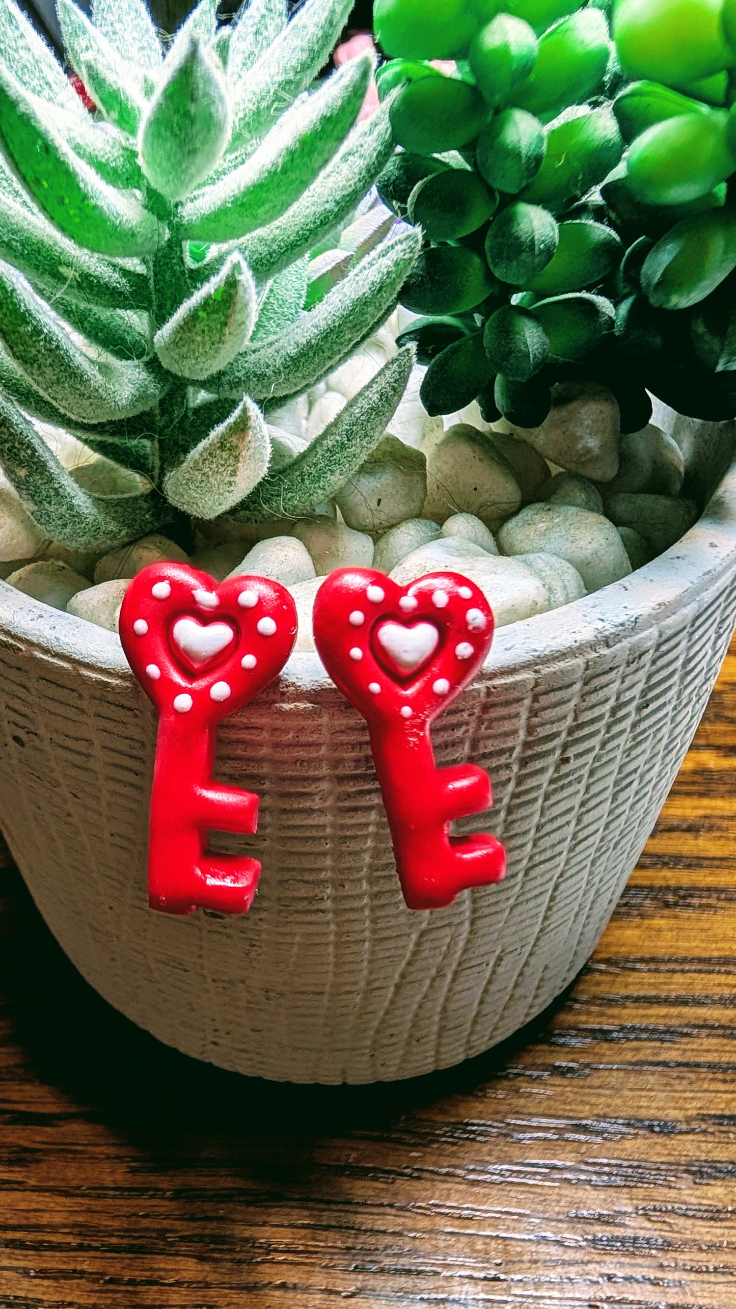 Valentine Polymer clay earrings