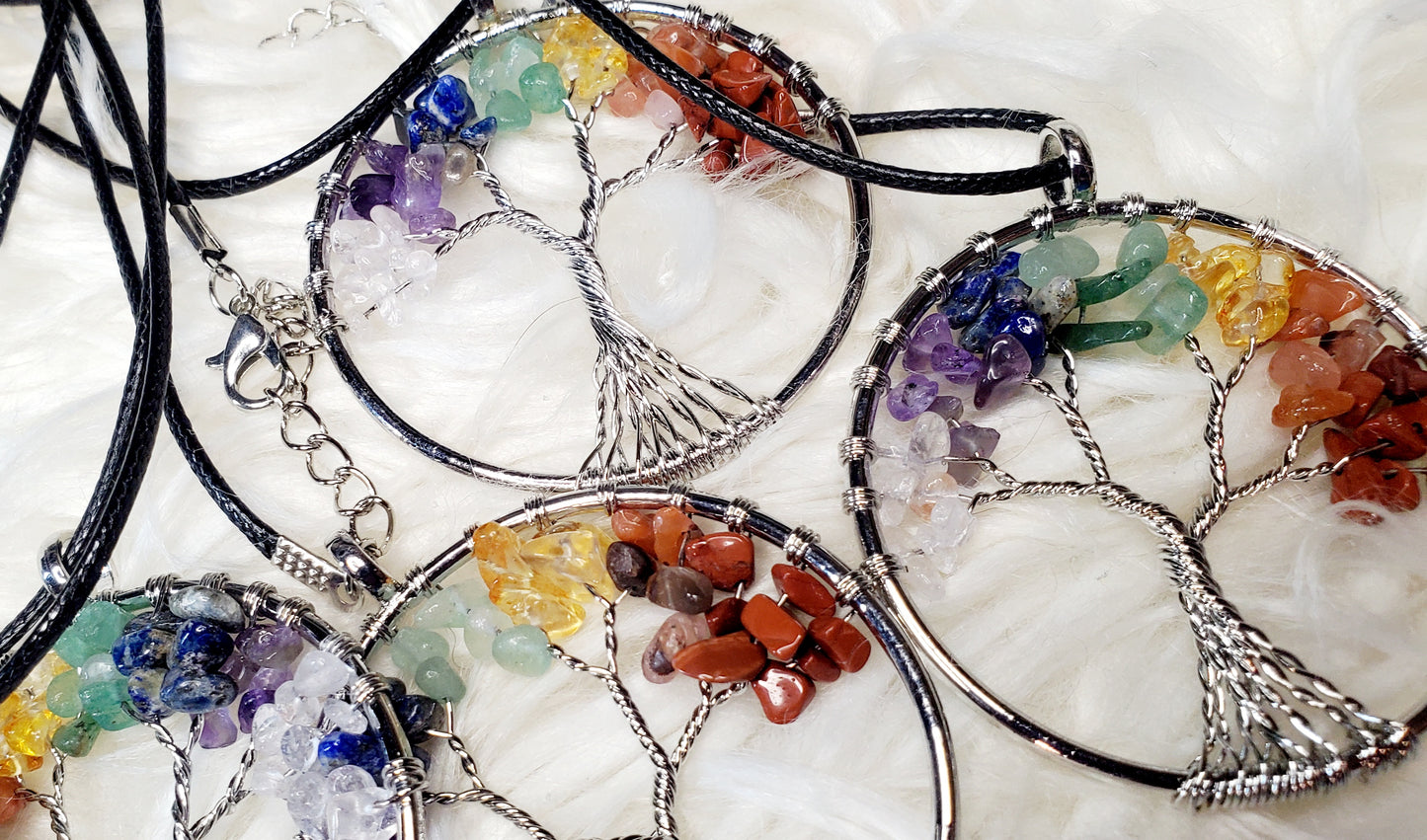 Tree of life chakra necklace