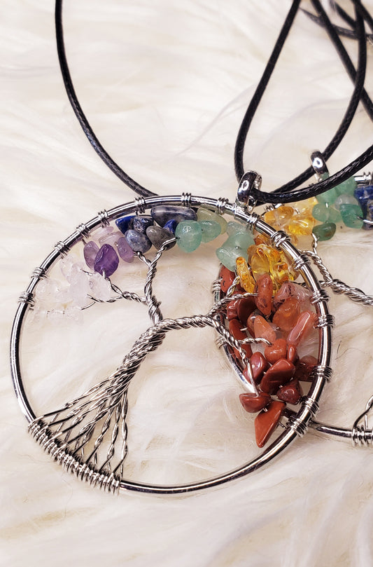 Tree of life chakra necklace