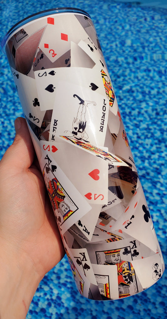 3D Playing Card 20oz tumbler