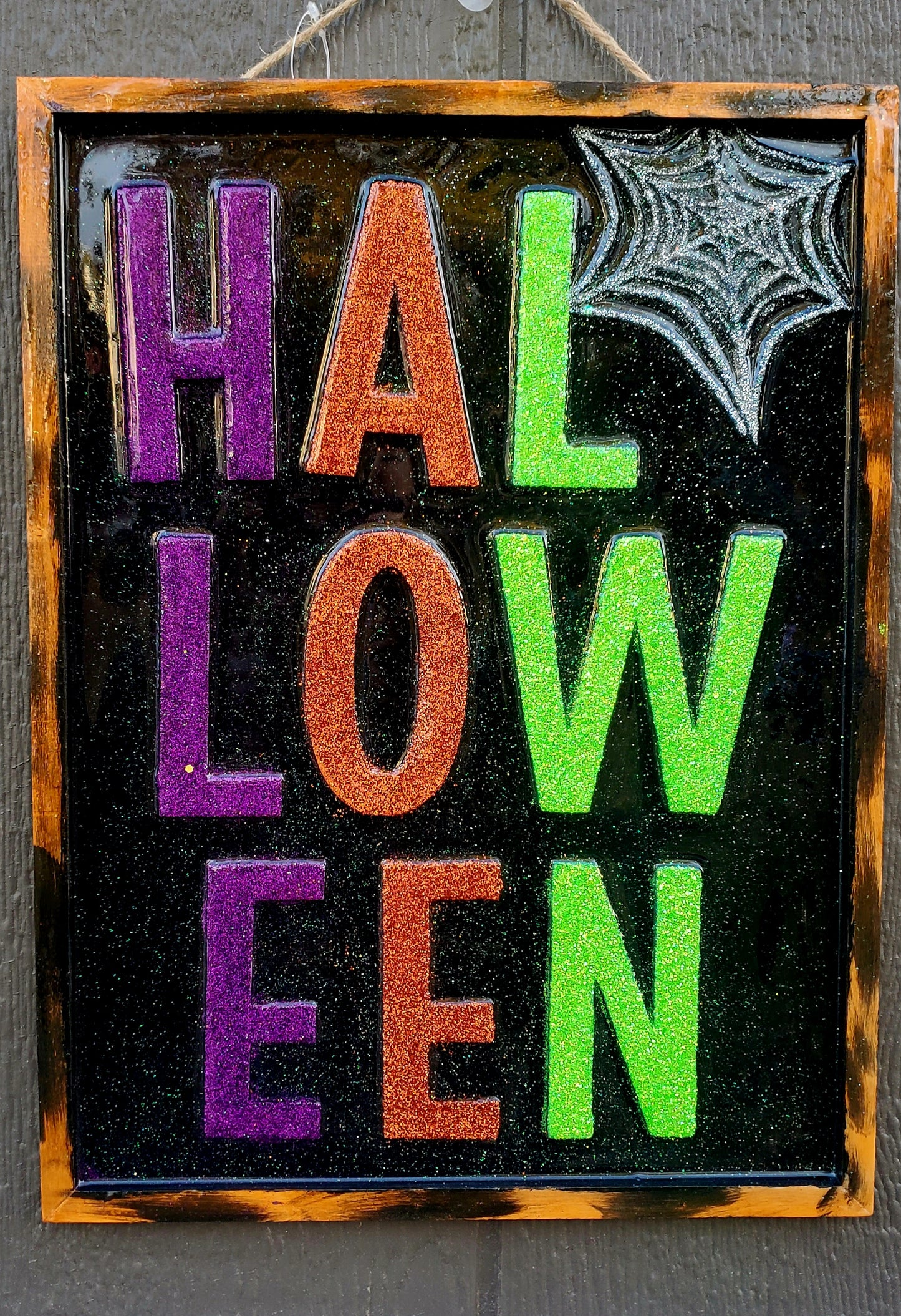 Wooden Halloween sign