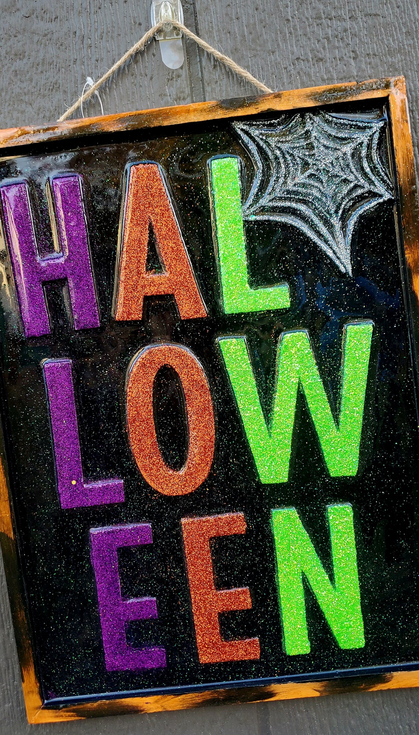 Wooden Halloween sign