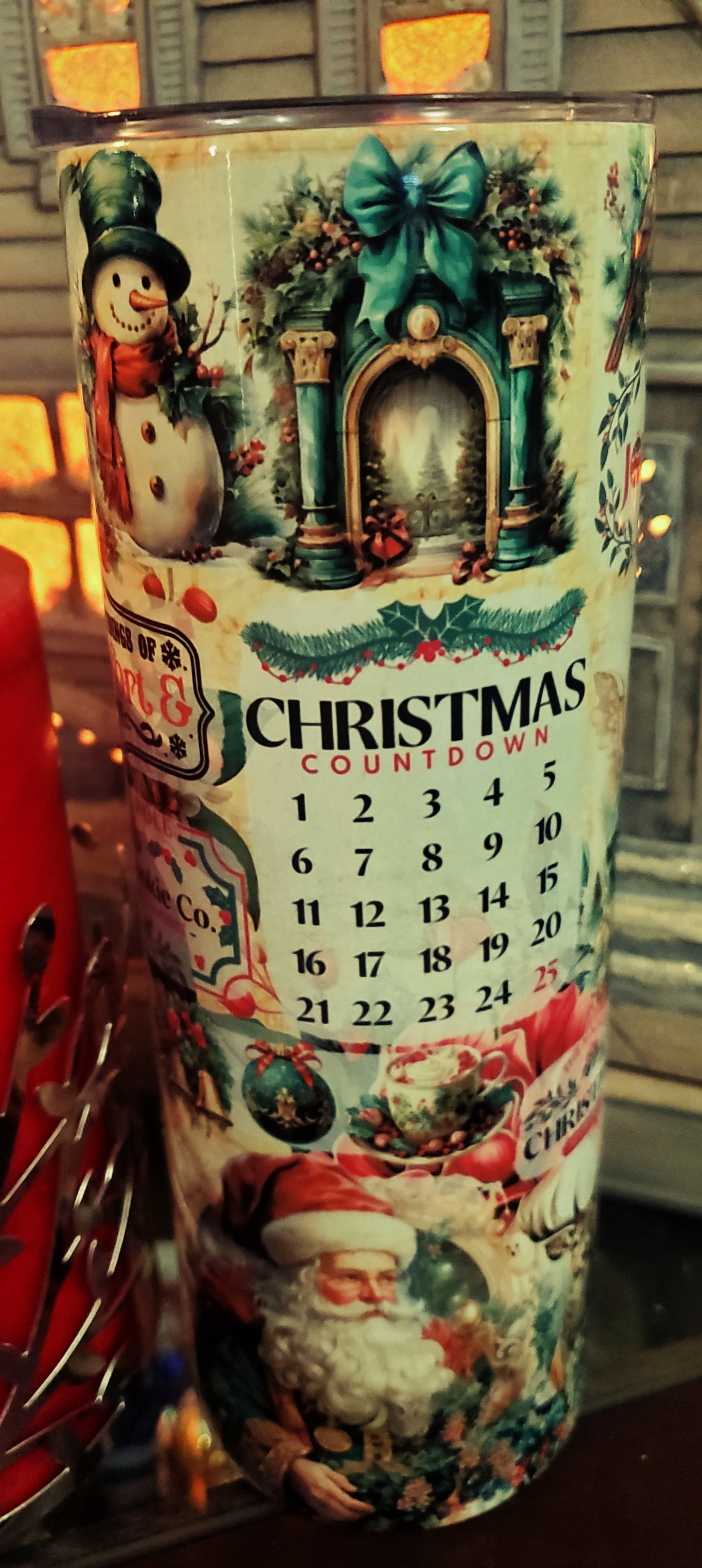 Vintage Christmas tumbler