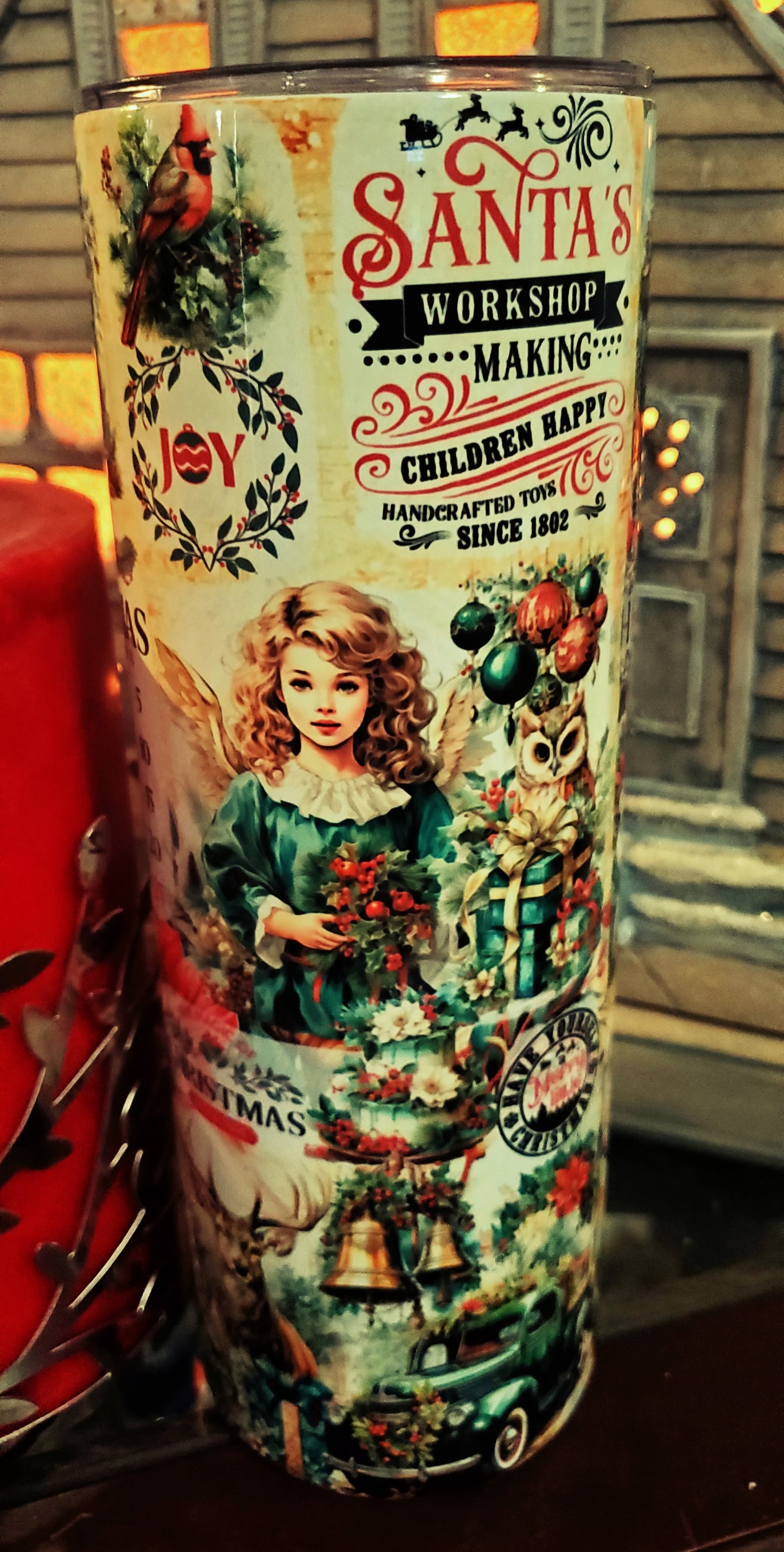 Vintage Christmas tumbler