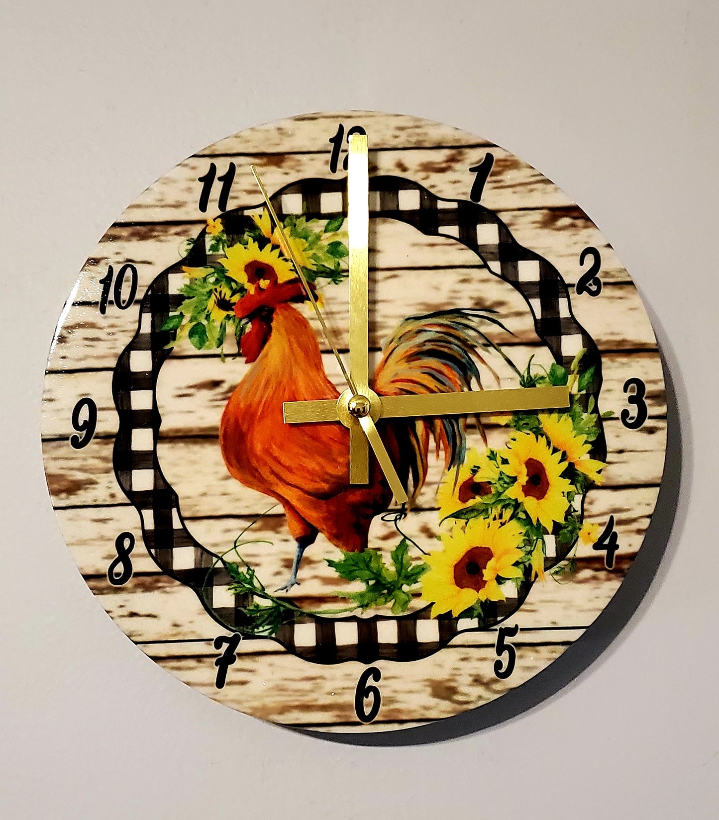 Country rooster clock