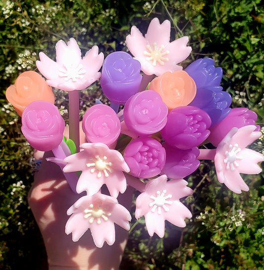 Cherry blossom, tulip, rose color changing pens