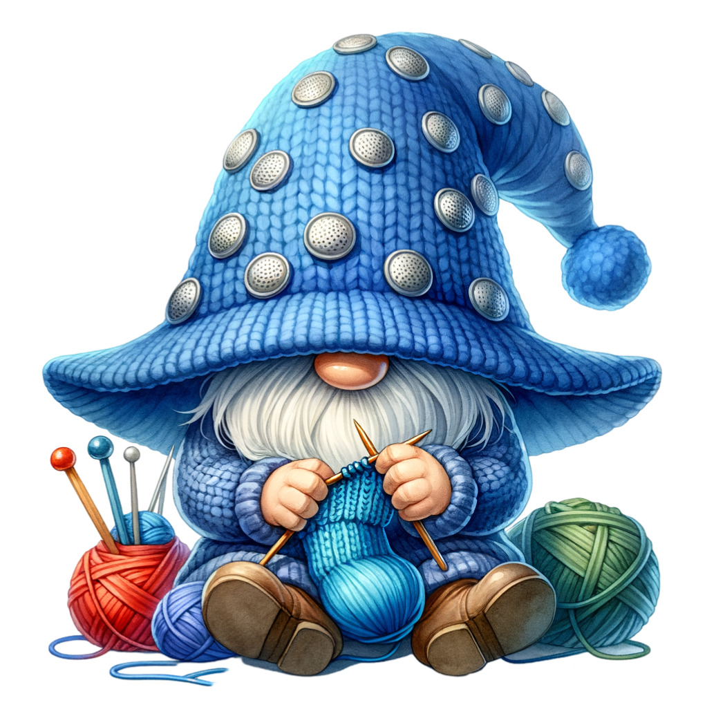 Knitting gnome stickers