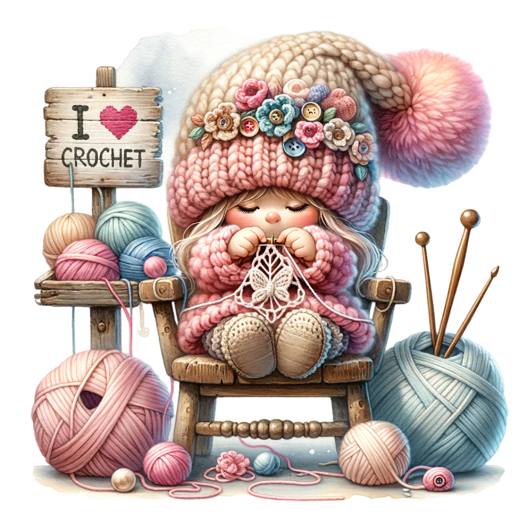 Knitting gnome stickers