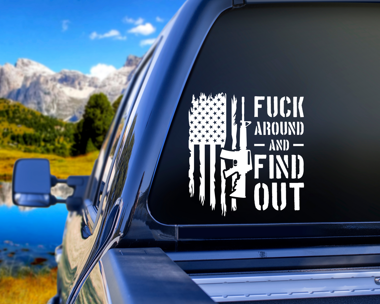 FAFO flag decal