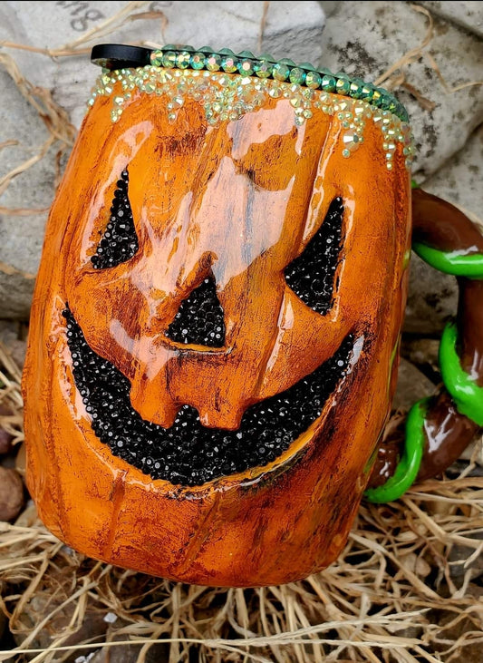 3D Jack-o-lantern tumbler