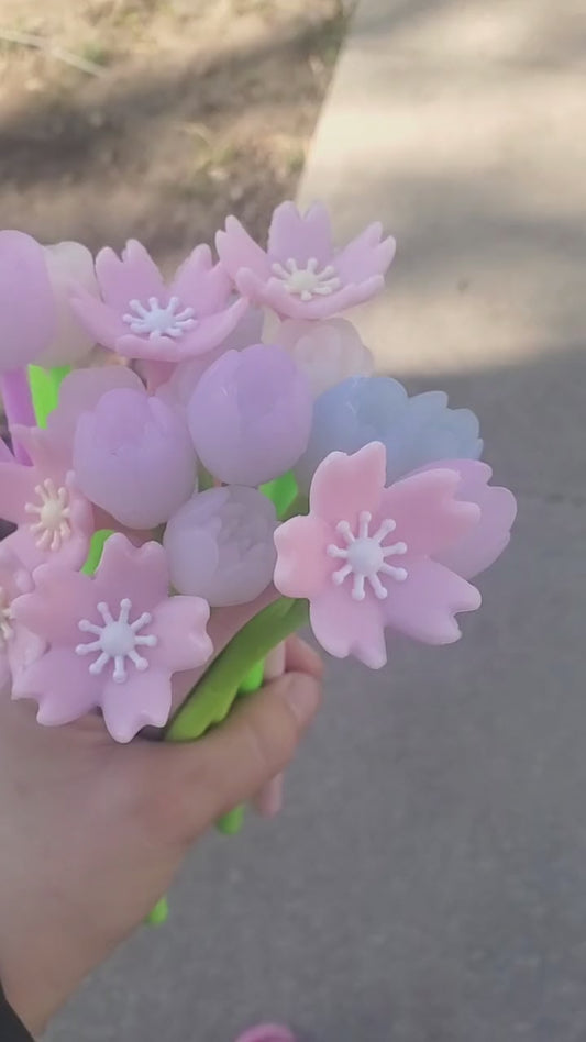 Cherry blossom, tulip, rose color changing pens