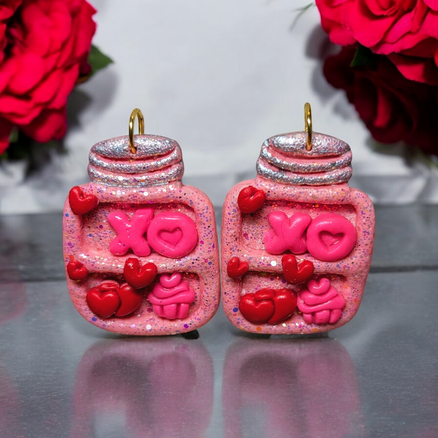 Valentine Polymer clay earrings