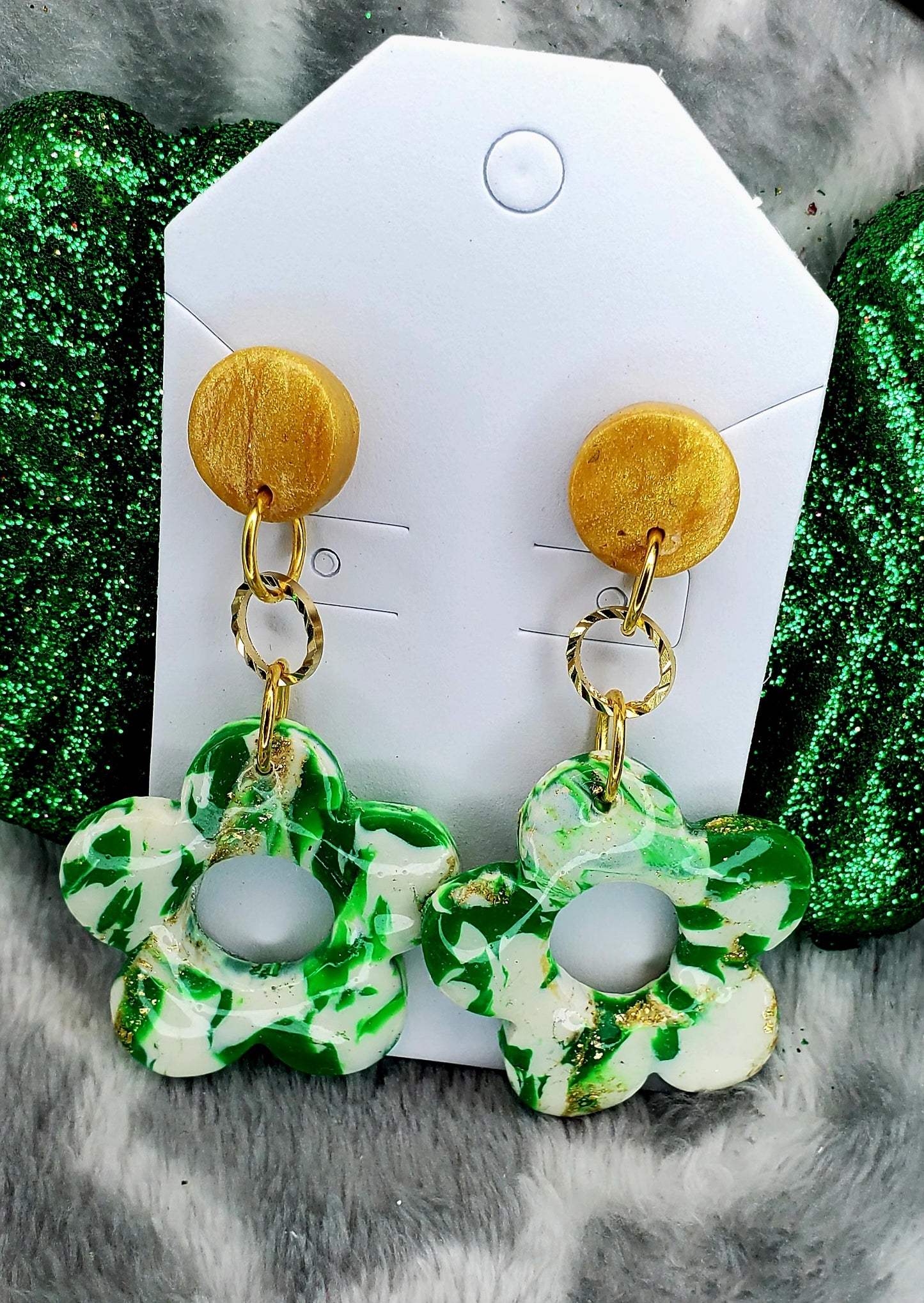 St. Patrick's Day polymer clay earrings collection