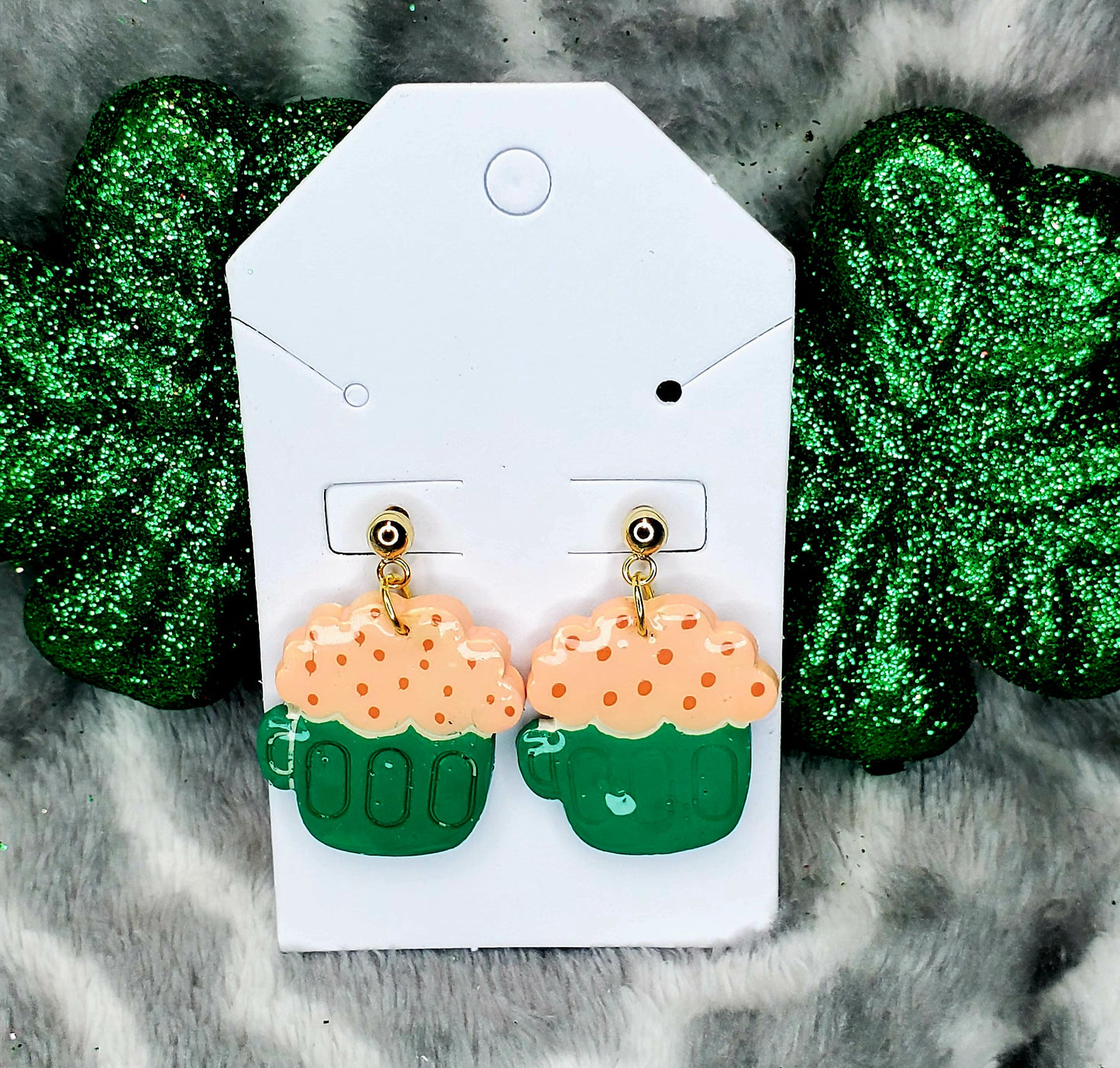 St. Patrick's Day polymer clay earrings collection