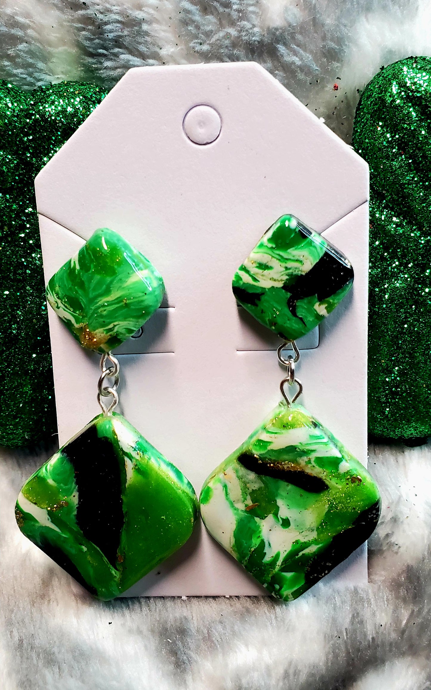 St. Patrick's Day polymer clay earrings collection