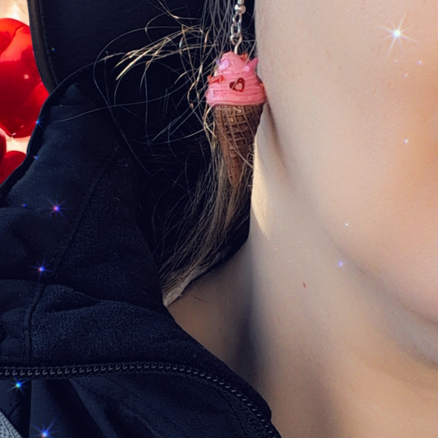Valentine Polymer clay earrings