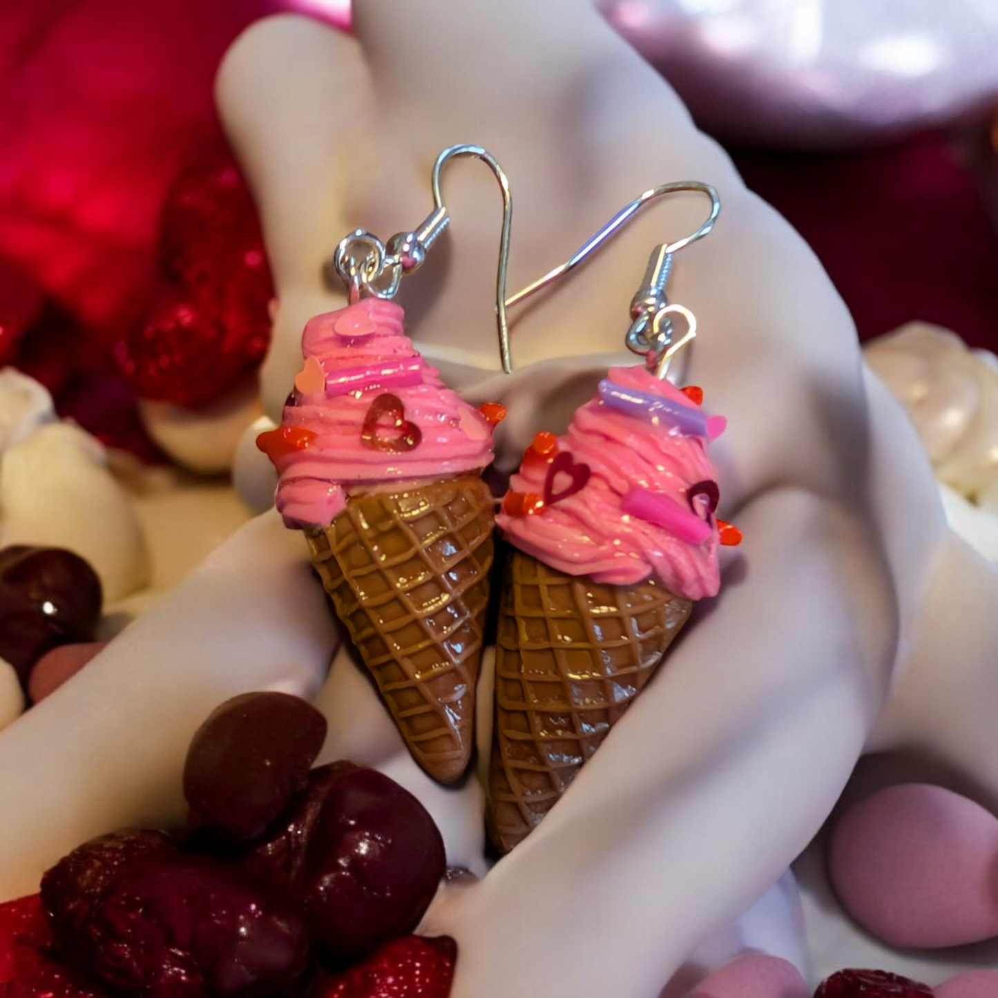 Valentine Polymer clay earrings