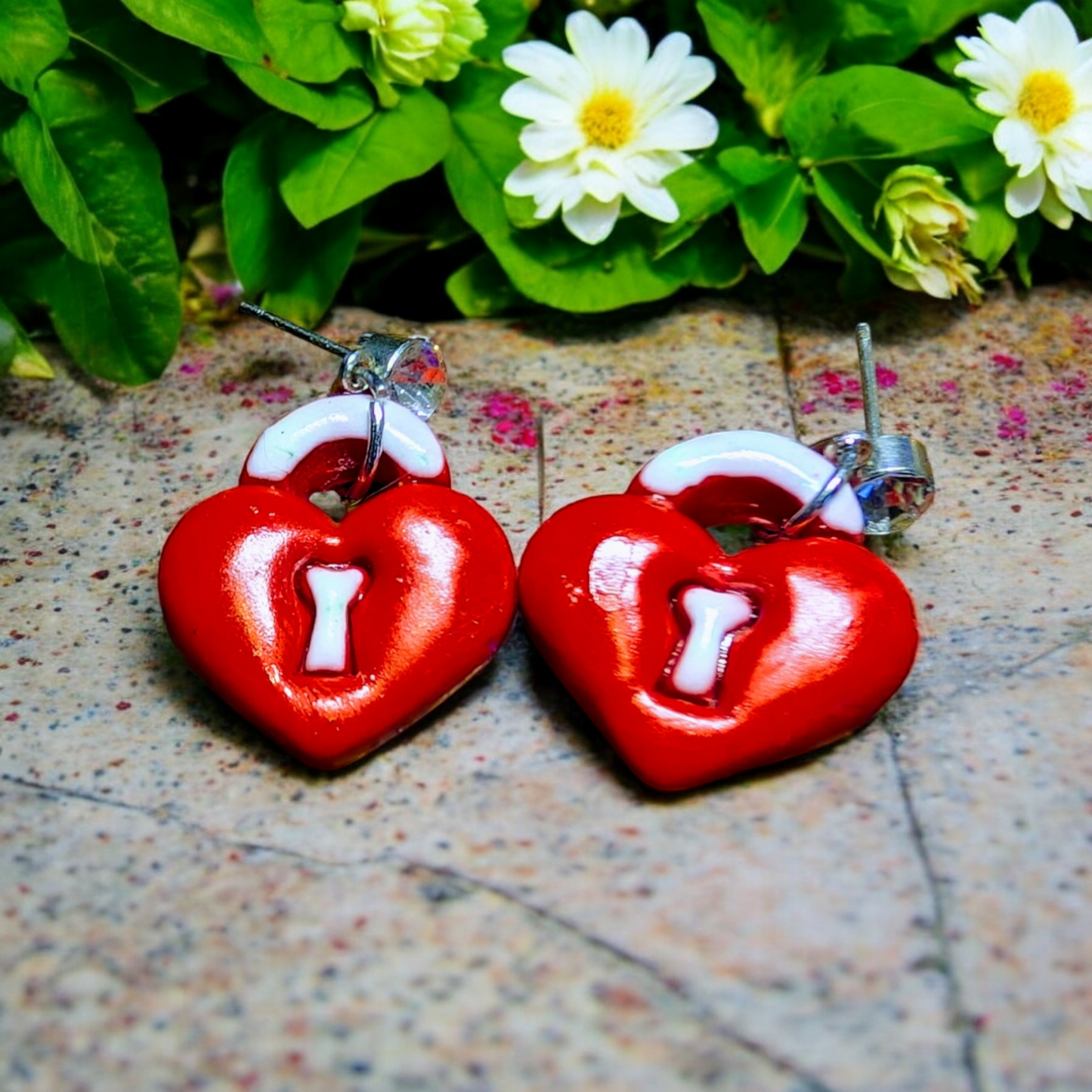 Valentine Polymer clay earrings
