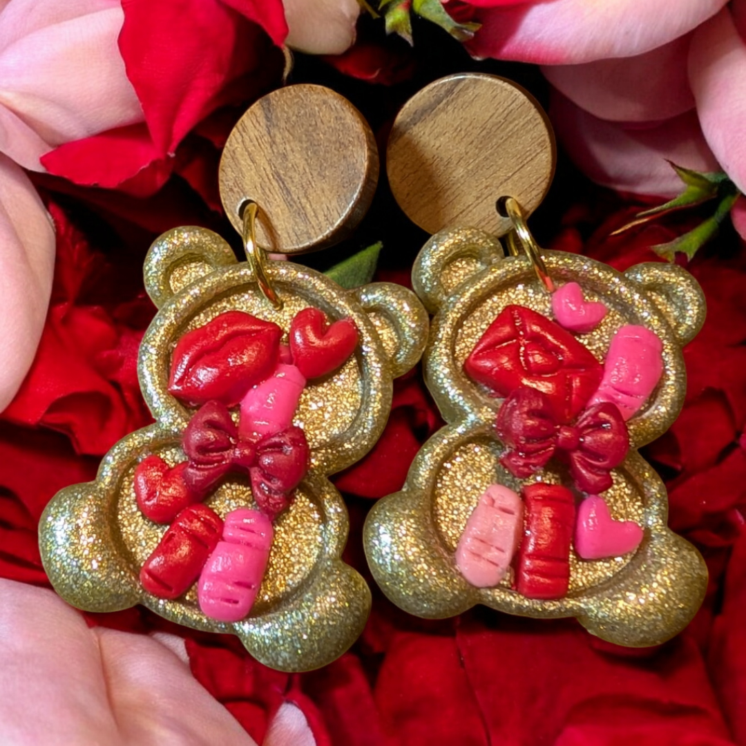 Valentine Polymer clay earrings