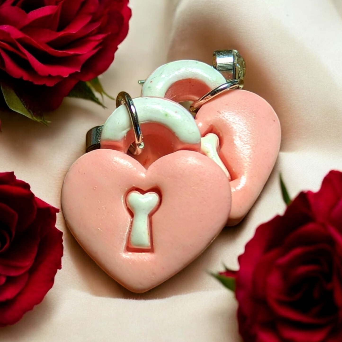 Valentine Polymer clay earrings